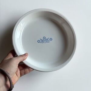 Vintage Corning Ware Dish for Bakers; Blue Cornflower Casserole 22cm